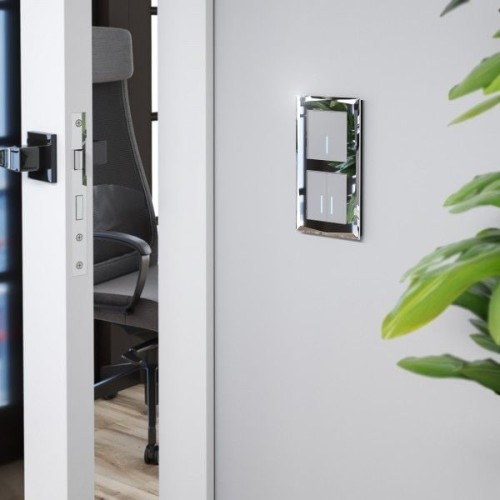 W4520606 Умный сенсорный выключатель двухклавишный серебряный Werkel a048324