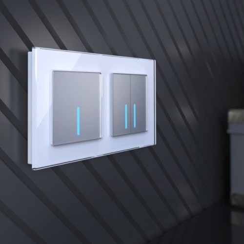 W4510606 Умный сенсорный выключатель одноклавишный серебряный Werkel a048323