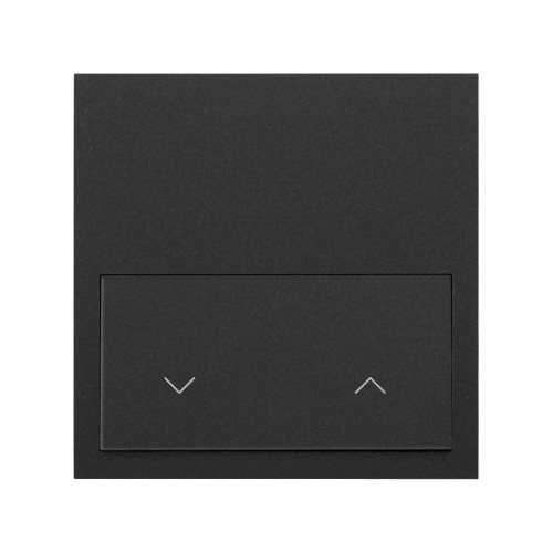 Кит на 1 пост, фронт: 1 рамка «минимум» + 1 клавиша выключателя жалюзи черный матовый Simon 100, 10020115-238