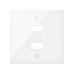 Накладка розетки HDMI + USB белый глянец Simon 100, 10001095-130