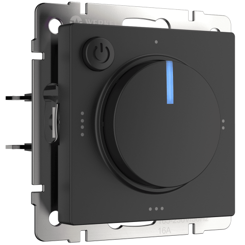 W1151108 Терморегулятор электромеханический для теплого пола (черный) Antik Werkel a051624