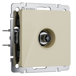 W1183043 ТВ-розетка оконечная (айвори акрил) Werkel a064065