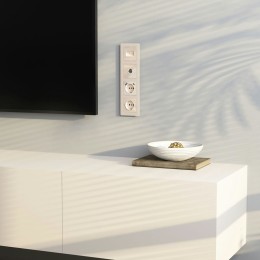 W1183043 ТВ-розетка оконечная (айвори акрил) Werkel a064065