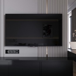 W1183048 ТВ-розетка оконечная (черный акрил) Werkel a064047