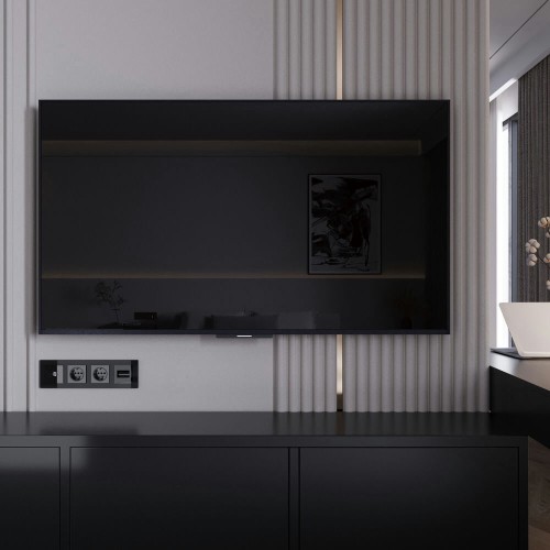 W1183048 ТВ-розетка оконечная (черный акрил) Werkel a064047