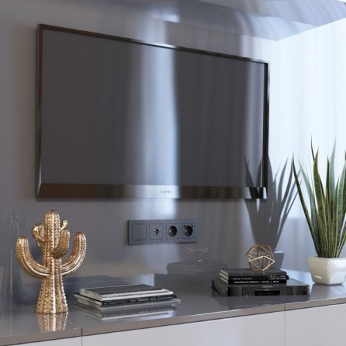 W1283008 ТВ-розетка оконечная (черный) Hammer Werkel a052064