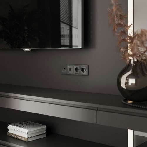 W1183044 ТВ-розетка оконечная (графит акрил) Werkel a064096