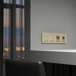 W4513011 Умный сенсорный выключатель одноклавишный (шампань) Werkel a064145