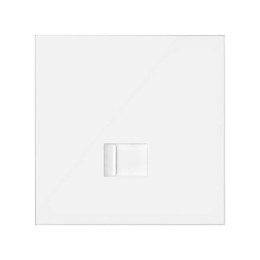 Кит на 1 пост, фронт: накладка на 1 розетку RJ45 белый матовый Simon 100, 10020106-230