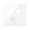 Накладка розетки комбинированной R-TV+SAT + RJ45 белый глянец Simon 100, 1 пост, 10000072-130