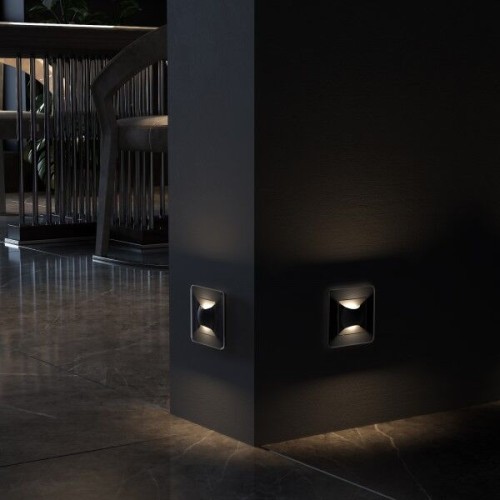 W1154508 Встраиваемая LED подсветка Moon черный матовый Werkel a060197