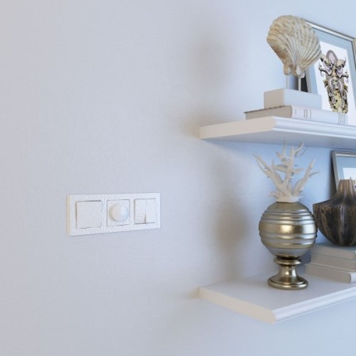 W1220001 Выключатель двухклавишный (белый) Hammer Werkel a052031