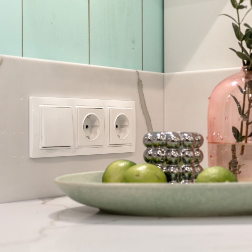 W1120001 Выключатель  двухклавишный  (белый) Antik Werkel a051135