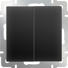 W1120008 Выключатель двухклавишный (черный матовый) Antik Werkel a051628