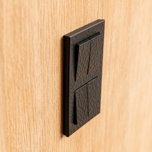 W1220008 Выключатель двухклавишный (черный) Hammer Werkel a052059