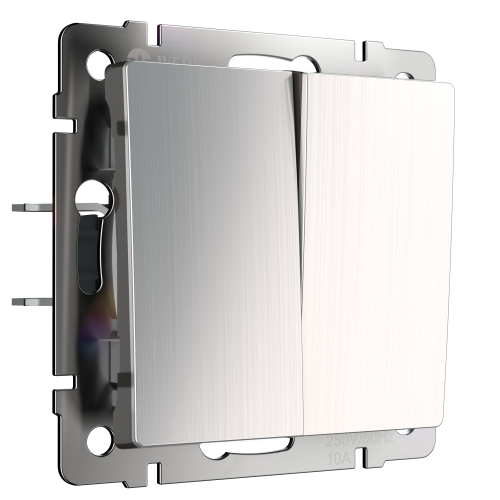 W1120002 Выключатель двухклавишный (глянцевый никель) Antik Werkel a051081