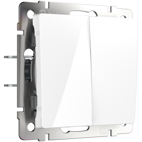 W1122001 Выключатель двухклавишный проходной (белый) Antik Werkel a051126