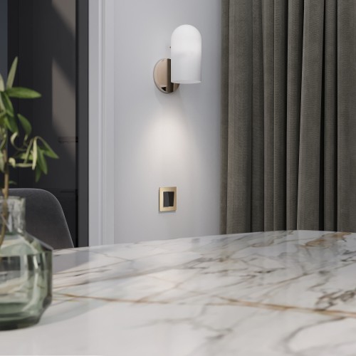 W1122048 Выключатель двухклавишный проходной (черный акрил) Werkel a064039