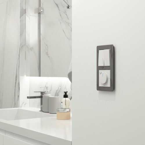 W1122161 Выключатель двухклавишный проходной с подсветкой (белый матовый) Werkel a062402