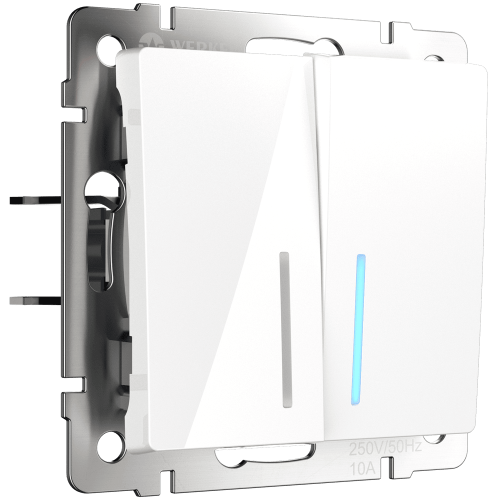 W4520601 Умный сенсорный выключатель двухклавишный Белый Antik Werkel a048322