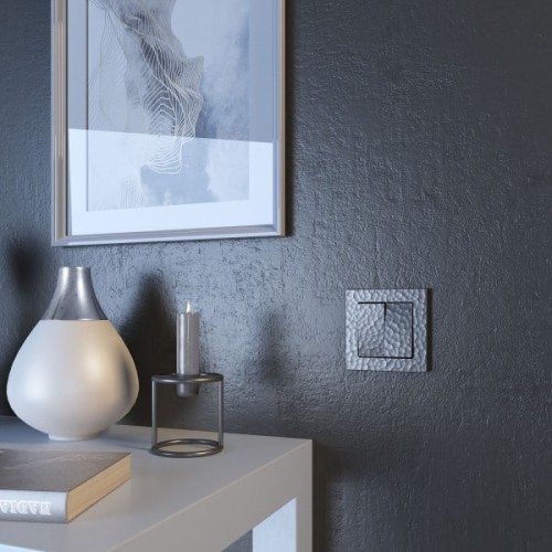 W1222006 Выключатель двухклавишный проходной (серебряный) Hammer Werkel a052084