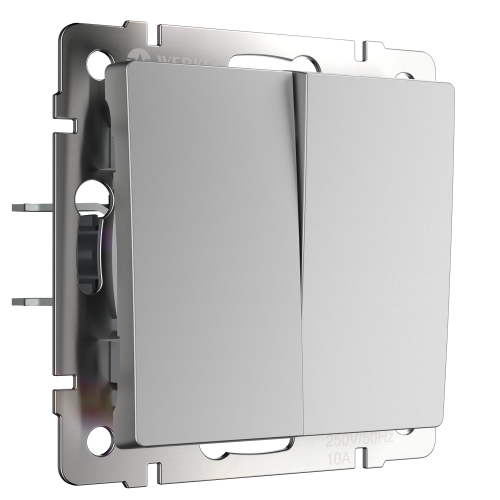 W1122006 Выключатель двухклавишный проходной (серебряный) Antik Werkel a051509