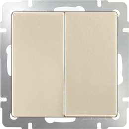 W1122011 Выключатель двухклавишный проходной (шампань) Antik Werkel a050866