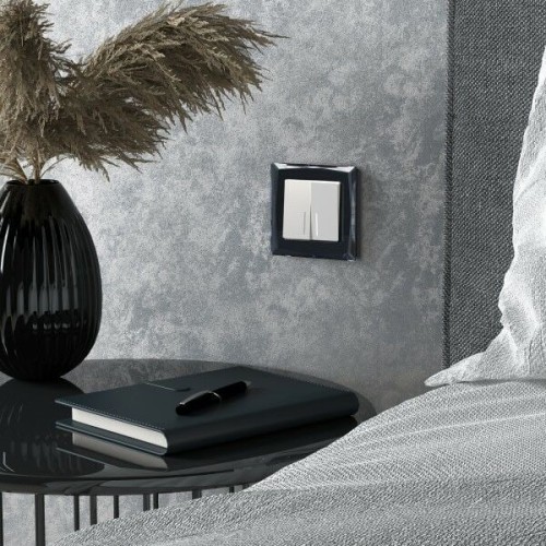 W1120161 Выключатель двухклавишный с подсветкой (белый матовый) Antik Werkel a059273