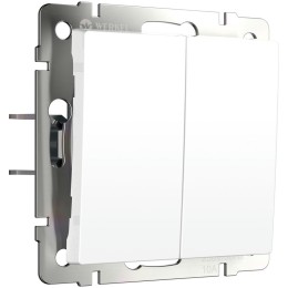 W1122461 Выключатель двухклавишный с самовозвратом (белый матовый) Werkel a062576