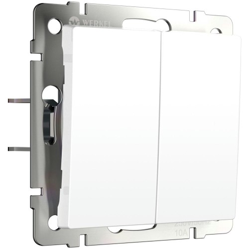 W1122461 Выключатель двухклавишный с самовозвратом (белый матовый) Werkel a062576