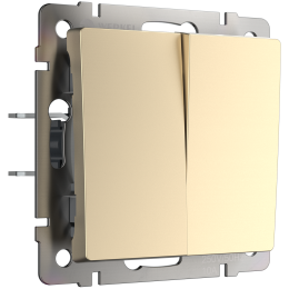 W1120011 Выключатель  двухклавишный  (шампань) Antik Werkel a050857