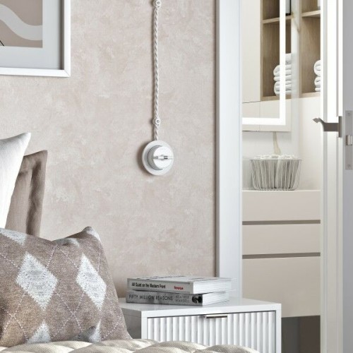 W5822050 Выключатель на 4 положения двухклавишный (белый матовый/хром) Vintage Werkel a058777