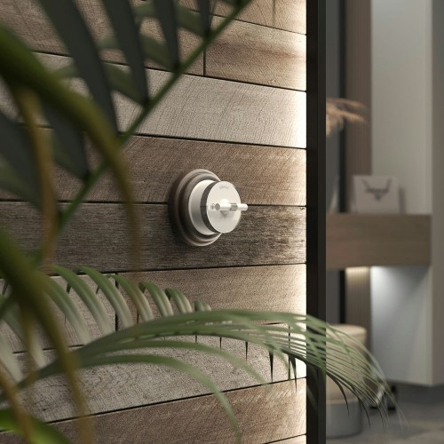 W5822050 Выключатель на 4 положения двухклавишный (белый матовый/хром) Vintage Werkel a058777