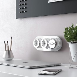 W5822050 Выключатель на 4 положения двухклавишный (белый матовый/хром) Vintage Werkel a058777