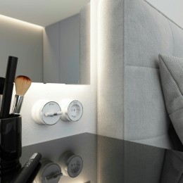 W5822050 Выключатель на 4 положения двухклавишный (белый матовый/хром) Vintage Werkel a058777