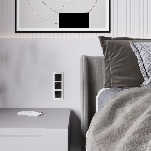 W1112048 Выключатель одноклавишный проходной (черный акрил) Werkel a064035