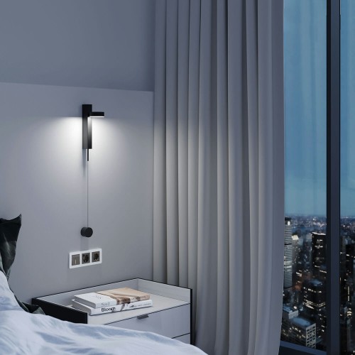 W1112144 Выключатель одноклавишный проходной с подсветкой (графит акрил) Werkel a064080