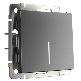 W1112164 Выключатель одноклавишный проходной с подсветкой (графит матовый) Werkel a063101