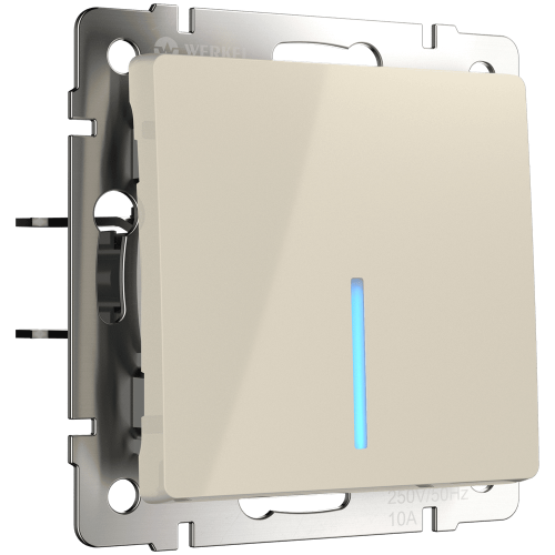 W1112103 Выключатель одноклавишный проходной с подсветкой (слоновая кость) Antik Werkel a051463