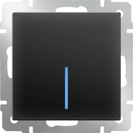 W1110108 Выключатель одноклавишный  с подсветкой (черный матовый) Antik Werkel a051599