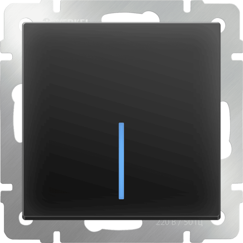 W1110108 Выключатель одноклавишный  с подсветкой (черный матовый) Antik Werkel a051599