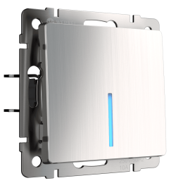 W1110102 Выключатель одноклавишный с подсветкой (глянцевый никель) Antik Werkel a051080