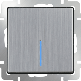 W1110102 Выключатель одноклавишный с подсветкой (глянцевый никель) Antik Werkel a051080