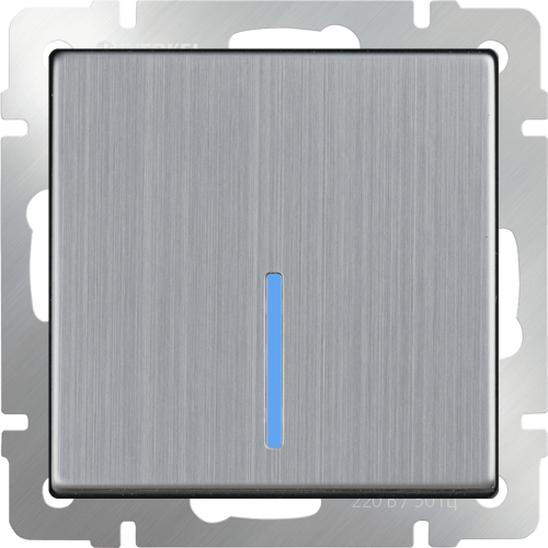 W1110102 Выключатель одноклавишный с подсветкой (глянцевый никель) Antik Werkel a051080