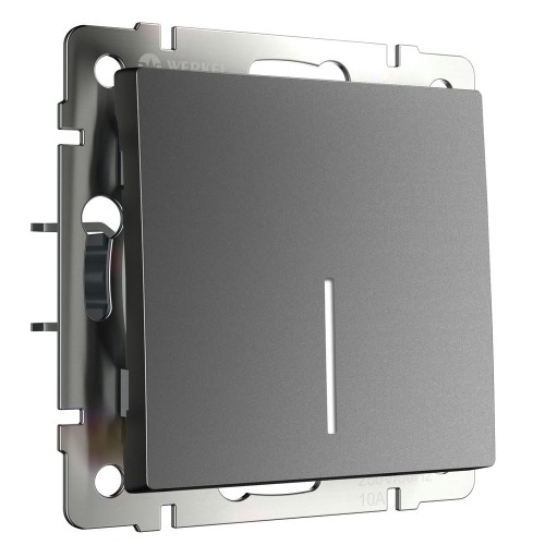 W1110164 Выключатель одноклавишный (графит матовый) Werkel a063096