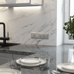 W1110065 Выключатель одноклавишный (серебряный матовый) Werkel a063606