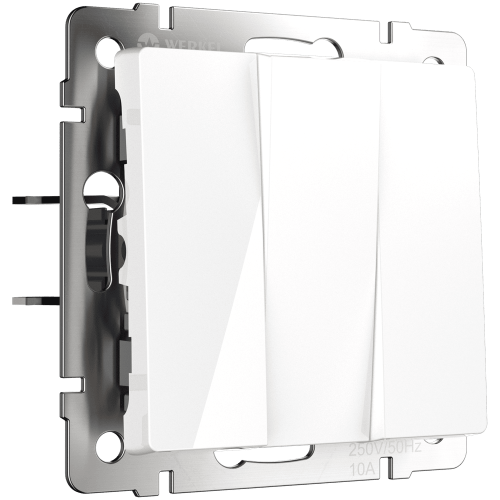 W1130001 Выключатель трехклавишный (белый) Antik Werkel a051131