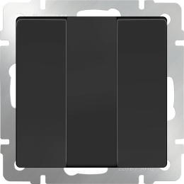 W1130008 Выключатель трехклавишный  (черный матовый) Antik Werkel a051596