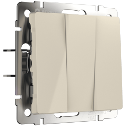 WL03-SW-3G-ivory Выключатель трехклавишный (слоновая кость) Antik Werkel a033750 a051488