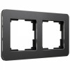 W0022608 Рамка на 2 поста (черная) Platinum Werkel a059213